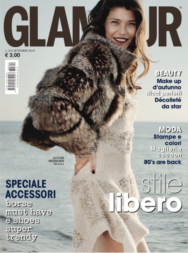 Louise Pedersen Glamour Italy 2018 Cover Fashion Editorial