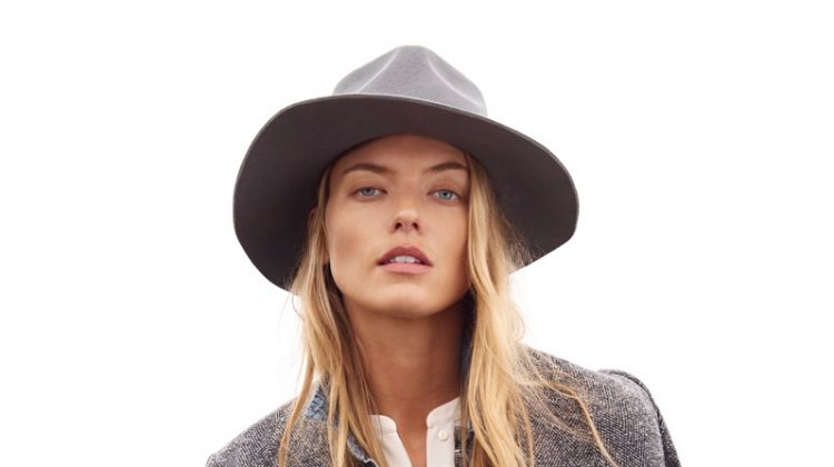 Martha Hunt layers up in Lucky Brand Holiday 2018 campaign