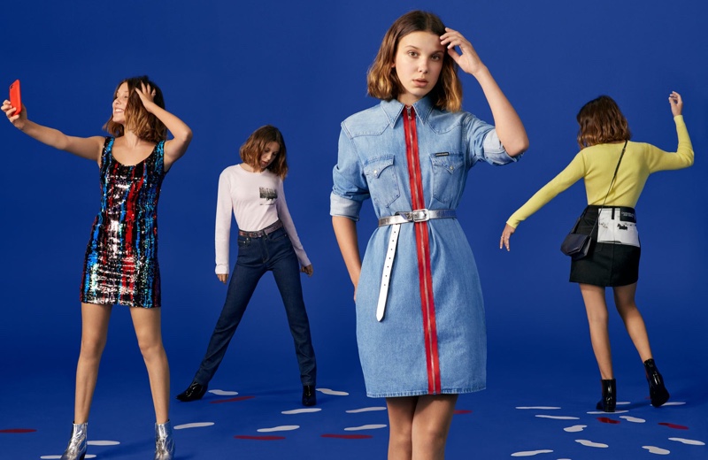 Millie Bobby Brown Stuns in Cheerleader-Inspired Look While Sitting Front  Row at Calvin Klein's Fall 2018 Show