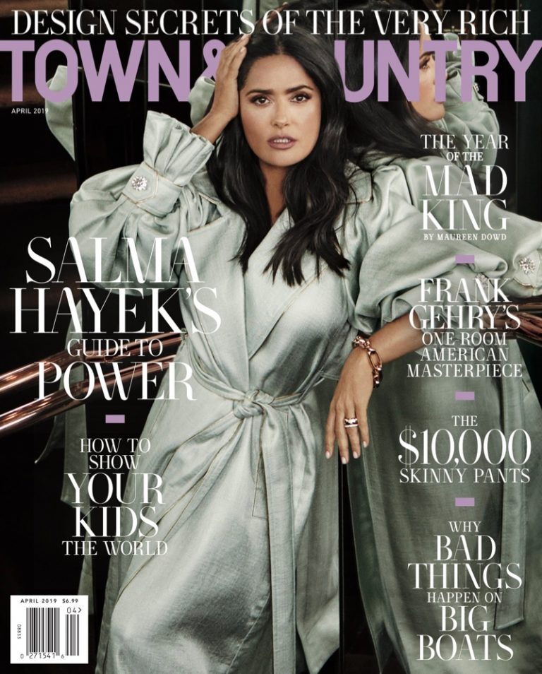 Salma Hayek Town & Country 2019 Cover Photos