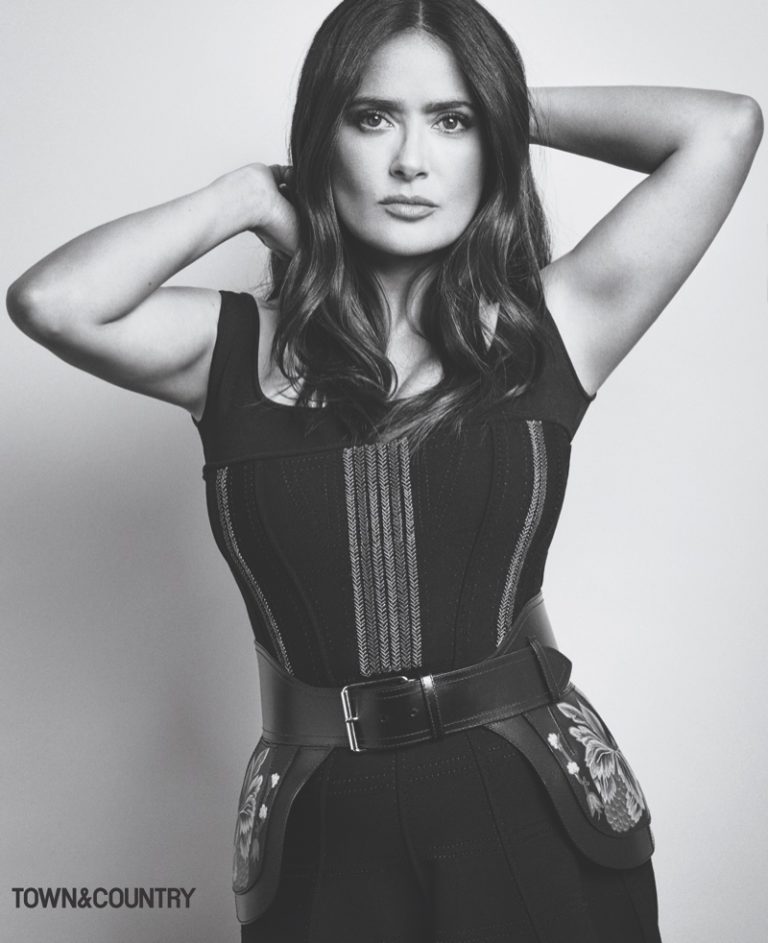 Salma Hayek Town & Country 2019 Cover Photos