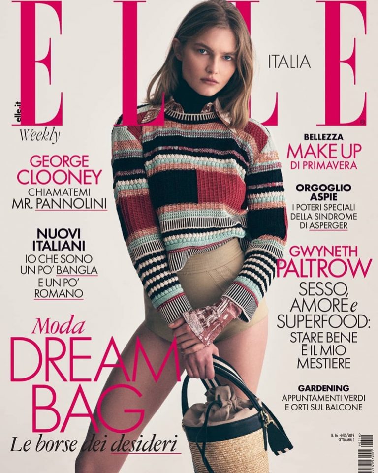 Aneta Pajak ELLE Italy 2019 Cover Fashion Editorial