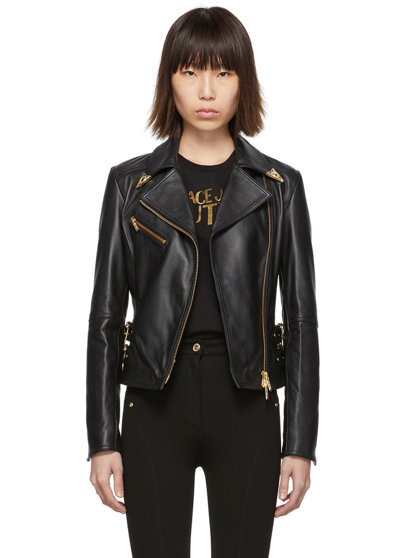 versace jeans leather jacket