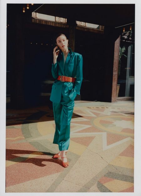 Jacquelyn Jablonski Vogue Poland Colorful Suiting Fashion Editorial