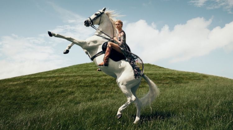 Jodie Kidd stars in Temperley London fall-winter 2019 campaign