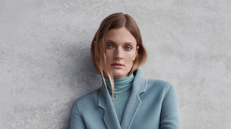 Constance Jablonski wears outerwear in Ellassay fall-winter 2019 campaign