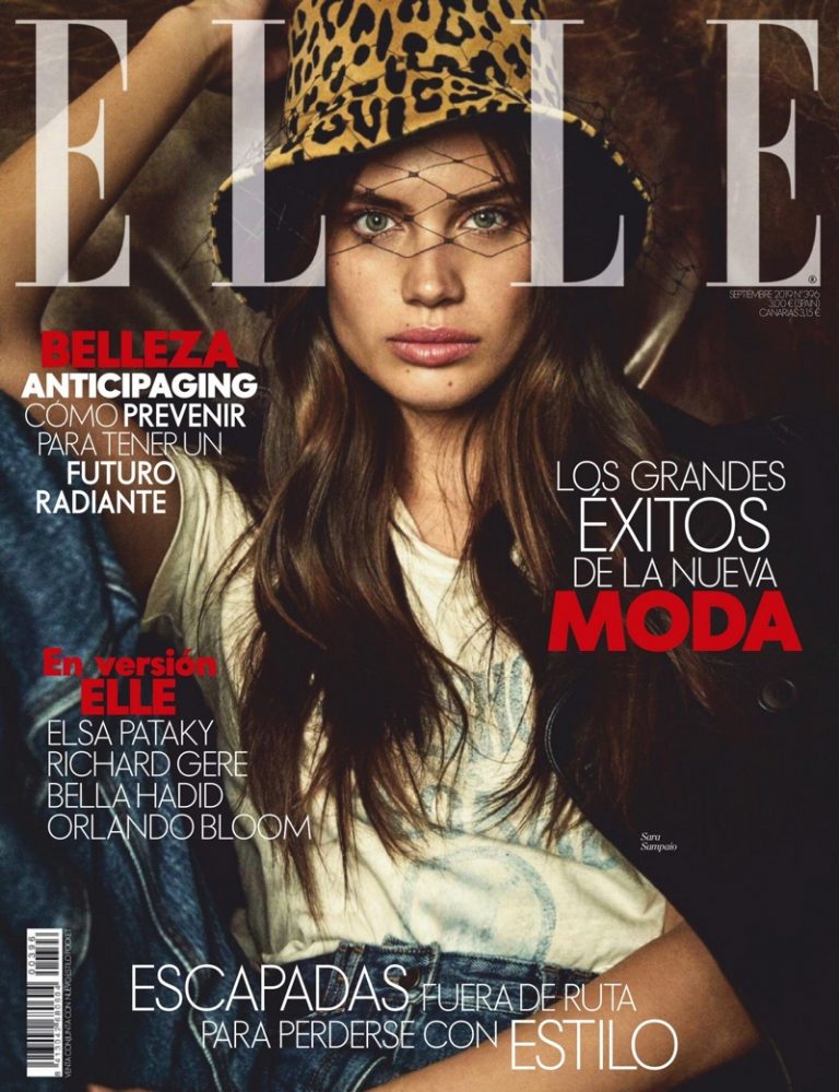 Sara Sampaio ELLE Spain 2019 Cover 1970's Fashion Editorial