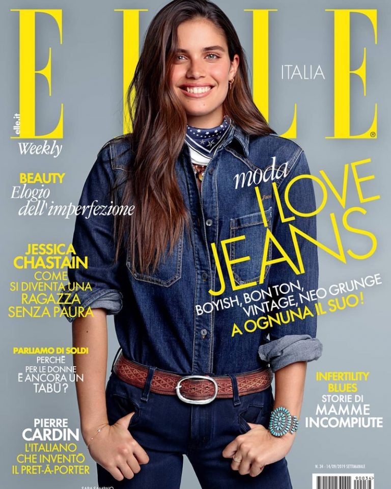 Sara Sampaio ELLE Italy 2019 Cover Fashion Editorial