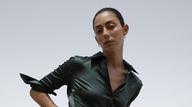 Conie Vallese poses in Zara Neutral Necessities fall-winter 2019 lookbook