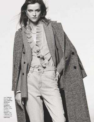 Kasia Struss ELLE France Tomboy Denim Fashion Editorial