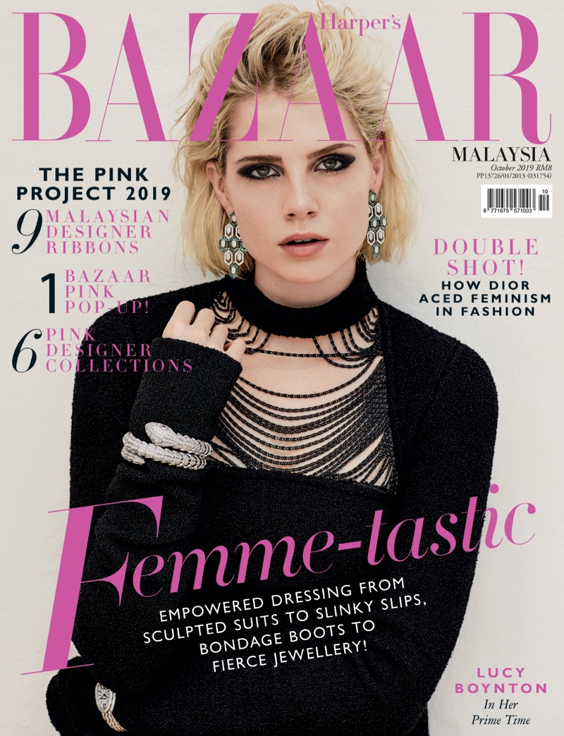 Lucy Boynton on Harper's Bazaar Malaysia October 2019 Cover