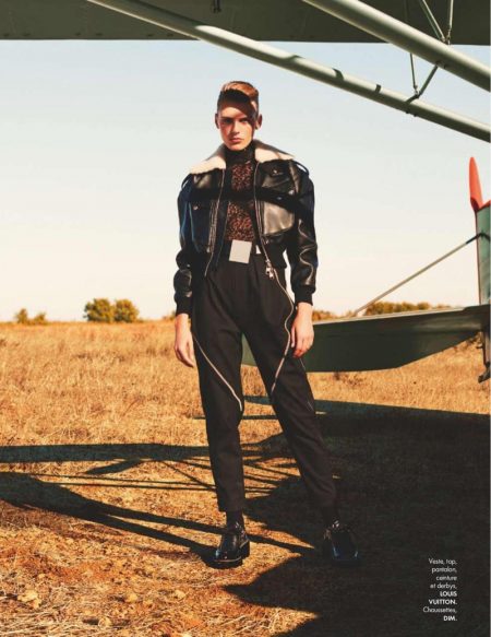 Madison Headrick ELLE France Aviator Style Fashion Editorial