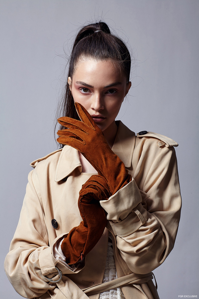 Tommy Hilfiger Trench Coat and Chloe Dress. Photo: Sam Itzhakov