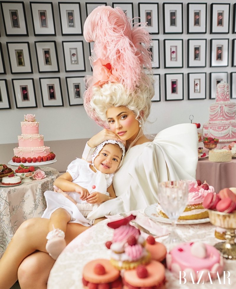 Posing with Stormi, Kylie Jenner evokes the style of Marie Antoinette