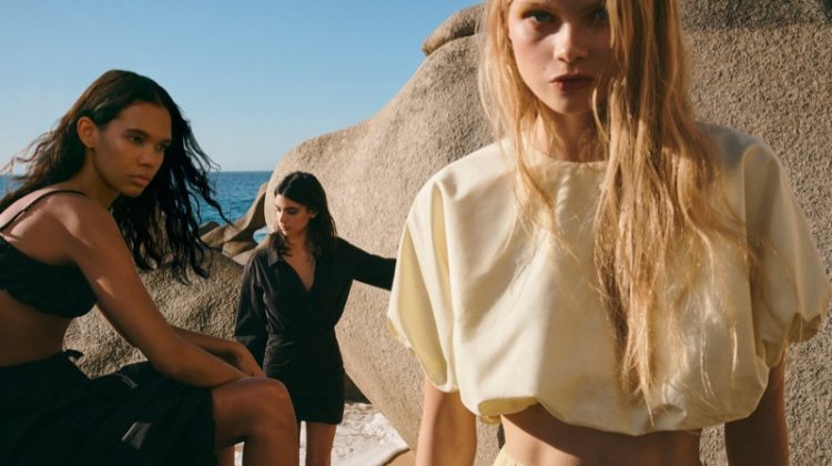 Jordan Daniels, Irene Guarenas and Evie Harris star in Zara Daylight spring-summer 2020 editorial