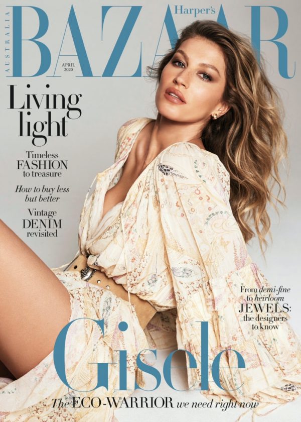 Gisele Bundchen Harpers Bazaar Australia 2020 Cover Fashion Editorial