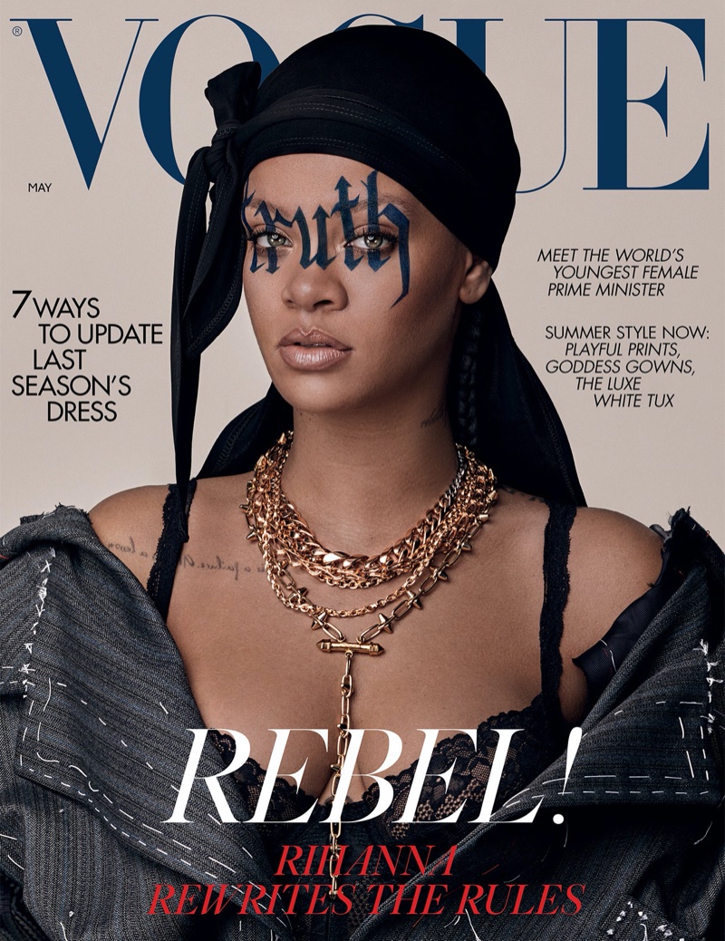 Rihanna Vogue UK 2020 Cover Fashion Photoshoot