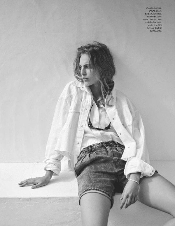 Vanessa Axente ELLE France 2020 Denim Looks Fashion Editorial