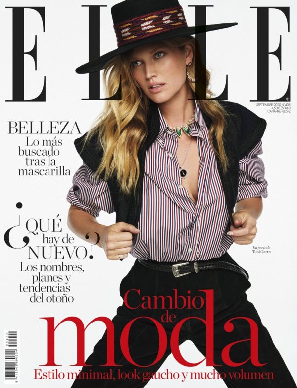 Toni Garrn ELLE Spain 2020 Cover Fall Fashion Editorial