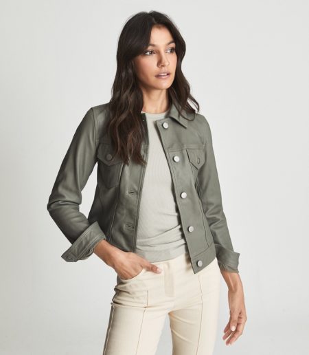 REISS Cool Leather Jackets Women Shop