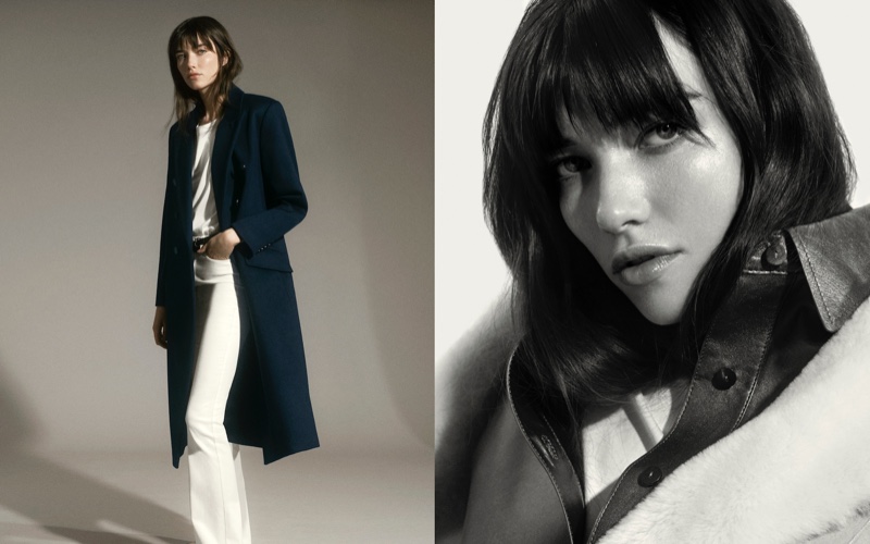 Grace Hartzel layers up in Massimo Dutti fall-winter 2020 outerwear.