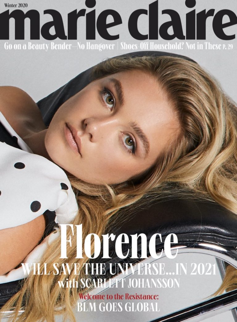 Scarlett Johansson Florence Pugh Marie Claire US 2020 Cover Photoshoot