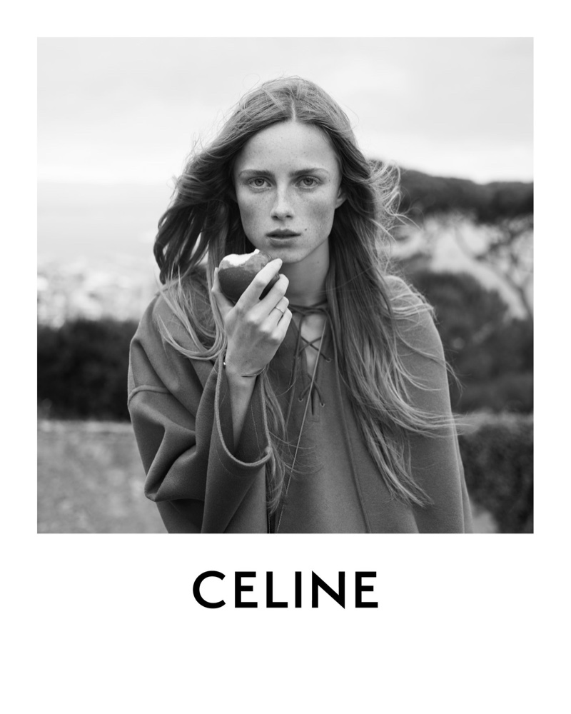 Rianne van Rompaey is the face of Celine's resort 2021 campaign.