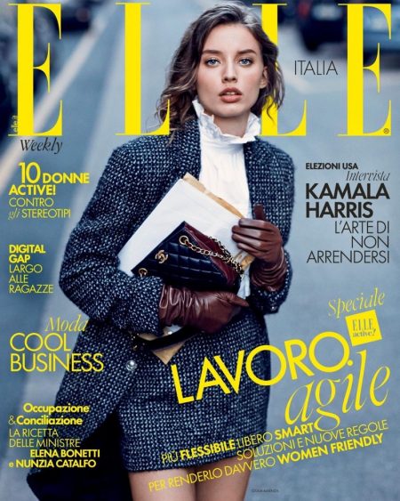 Giulia Maenza Elle Italy 2020 Cover Fashion Editorial