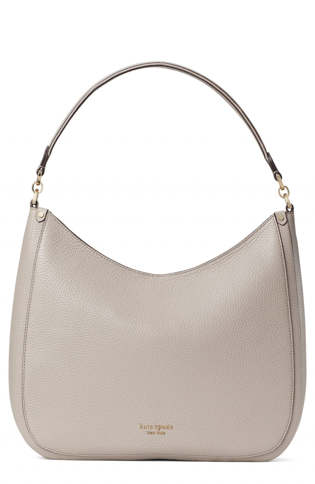 Kate Spade New York Roulette Large Leather Hobo Bag - Beige | Fashion ...