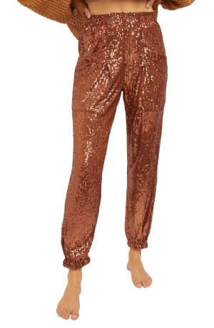 petite sequin joggers