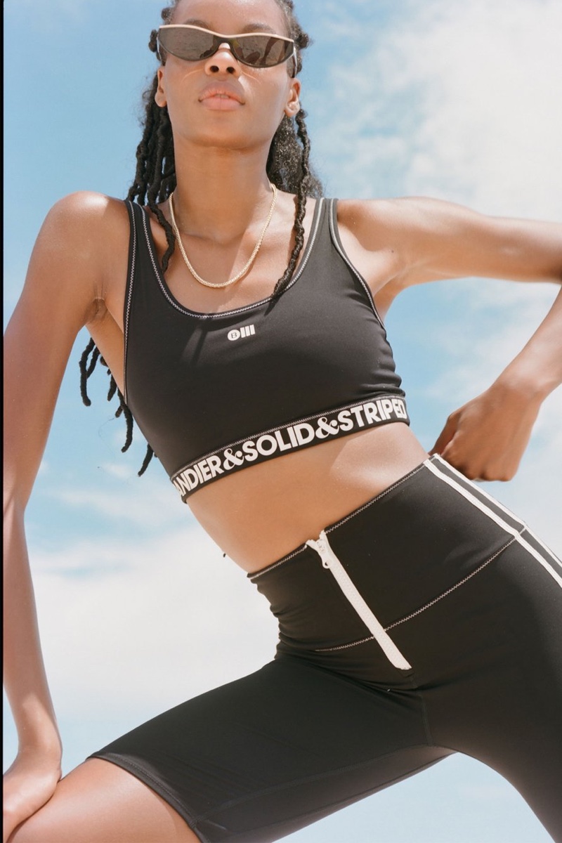 Name something better than a matching set @_sofiaterrazas wears BAND  X-Back Sports Bra + High Waisted Shorts in Steel.