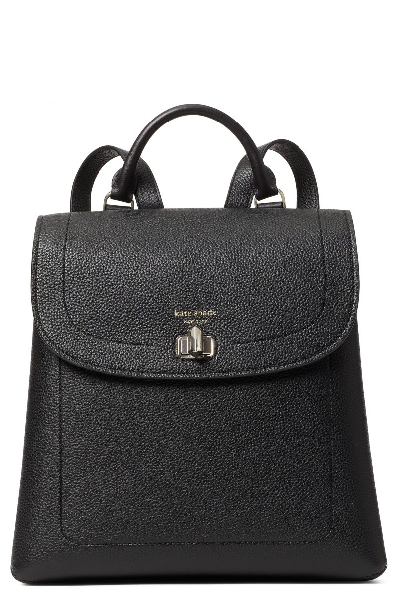 Kate Spade New York Medium Essential Leather Backpack Black Fashion   Kate Spade New York Medium Essential Leather Backpack Black 800x1227 