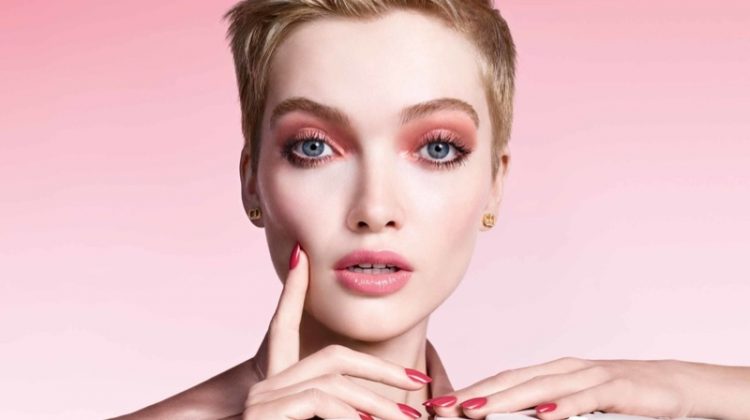 Ruth Bell stars in Dior Pure Glow makeup spring 2021 campaign.