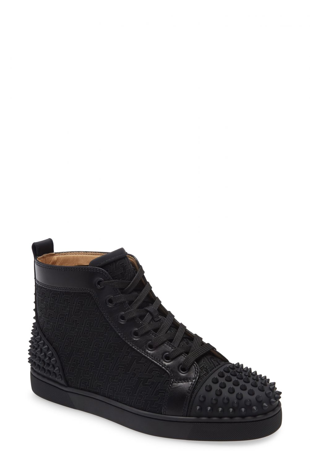 Men’s Christian Louboutin Lou Spikes 2 High Top Sneaker, Size 7US ...