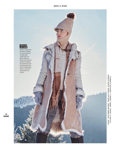 Sanda Gutic Woman Austria Olga Rubio Dalmau Snow Fashion Editorial