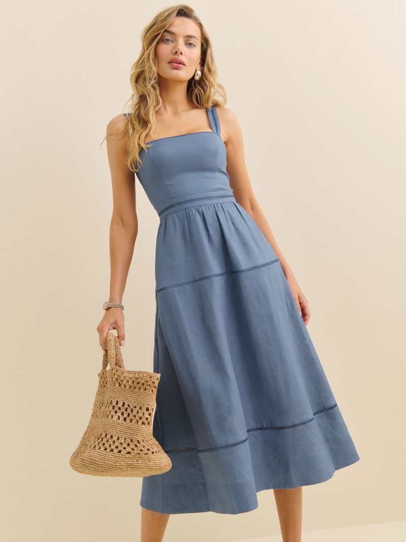 Reformation Everett Linen Dress $298