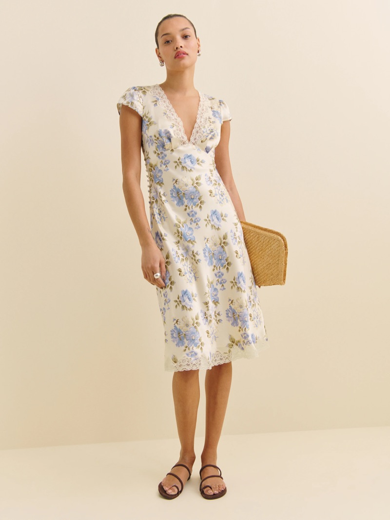 Reformation Florence Silk Dress