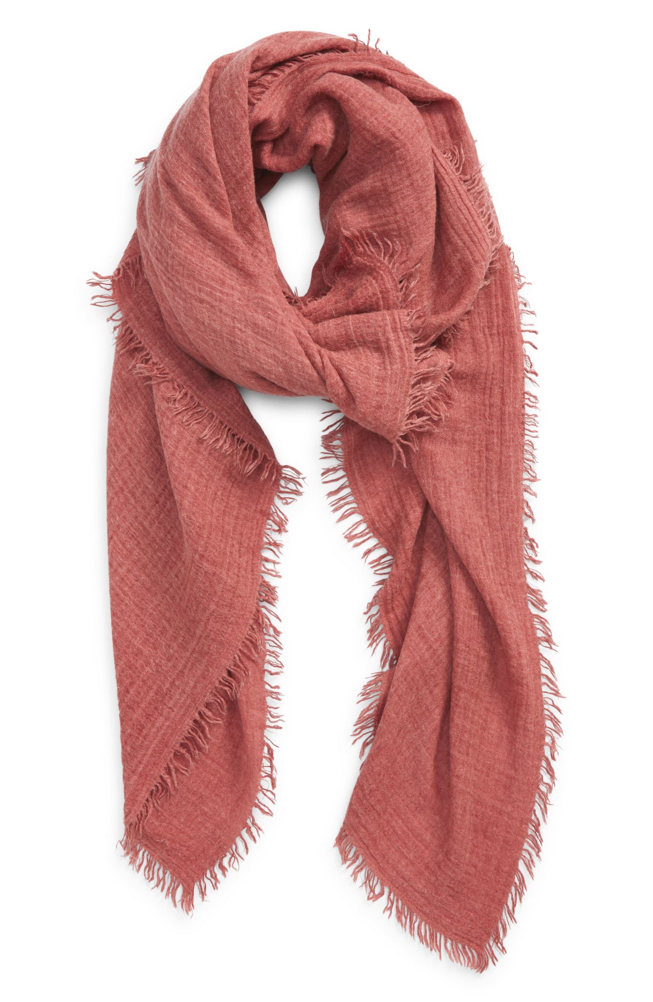 Women’s Free People Sun Washed Travel Scarf, Size One Size - Red 