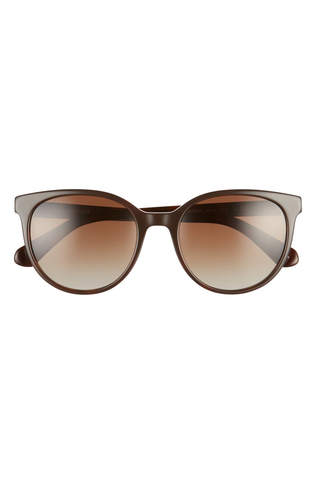 Womens Kate Spade New York Melanies 52mm Polarized Round Sunglasses Brown Havana Brown 0910