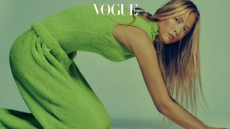 Mariacarla Boscono Wows in Prada for Vogue Korea Cover