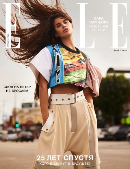 Sara Sampaio ELLE Russia 2021 Cover Fashion Editorial