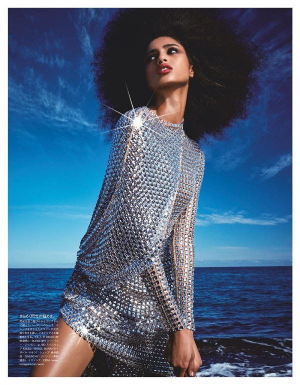 Imaan Hammam Is a Stunning Sea Siren for Vogue Japan