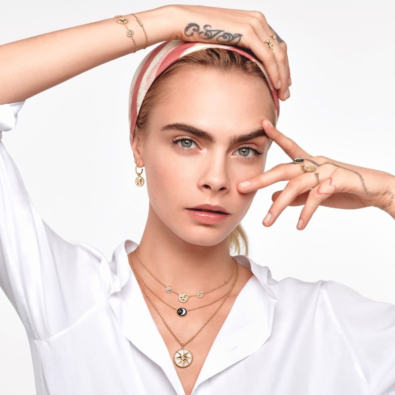Cara Delevingne is the Face of DIOR Rose Des Vents 2021 Jewelry