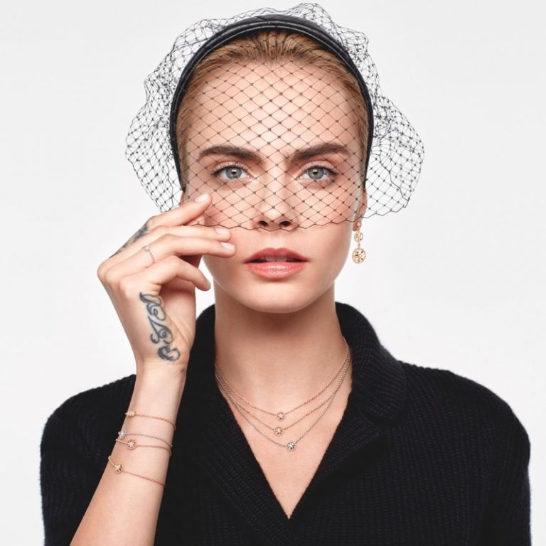 Cara Delevingne For Dior Rose Des Vents 2021 Jewelry Campaign