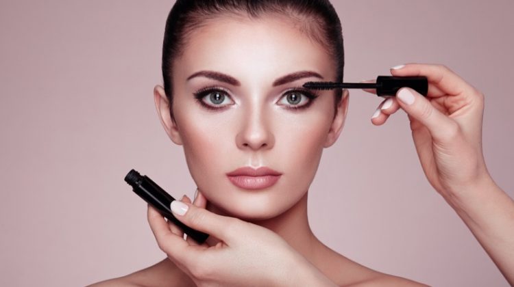 Makeup Artist Applying Mascara Model Beauty