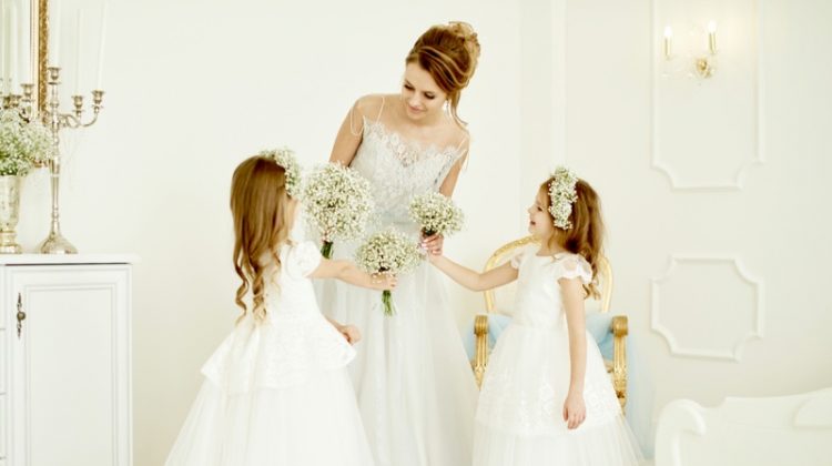 Bride Flower Girls Dresses Daughters Wedding