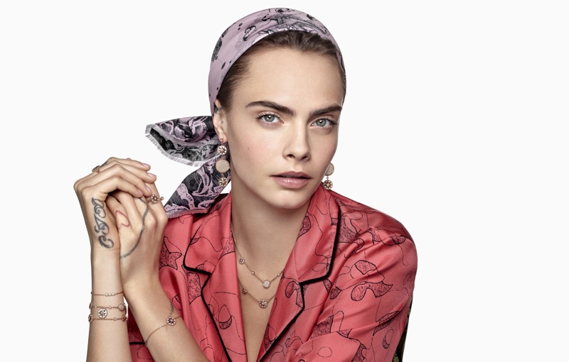 Cara Delevingne Dior Rose Des Vents New Jewelry Campaign Fashion Gone