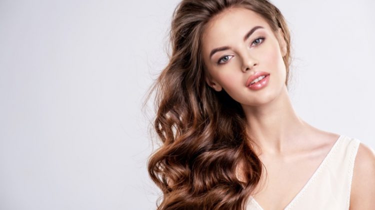 Model Long Brown Wavy Hair Beautiful