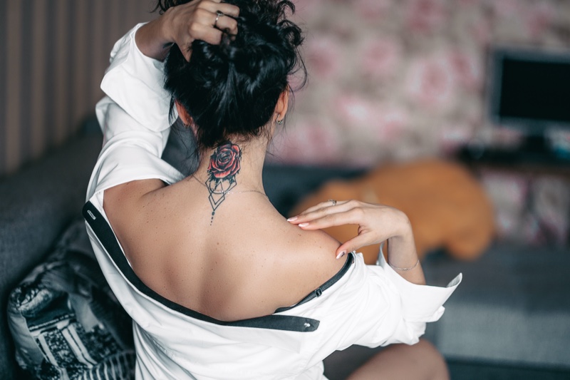 15 Beautiful Rose Neck Tattoos  Tattoodo