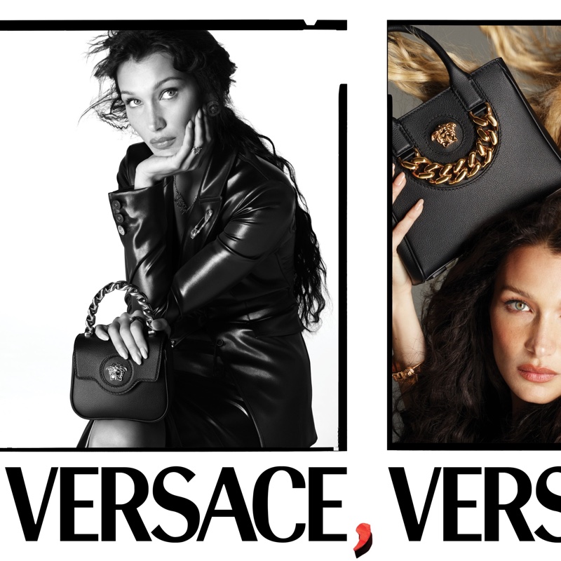 Bella Hadid Versace Virtus Bag Campaign